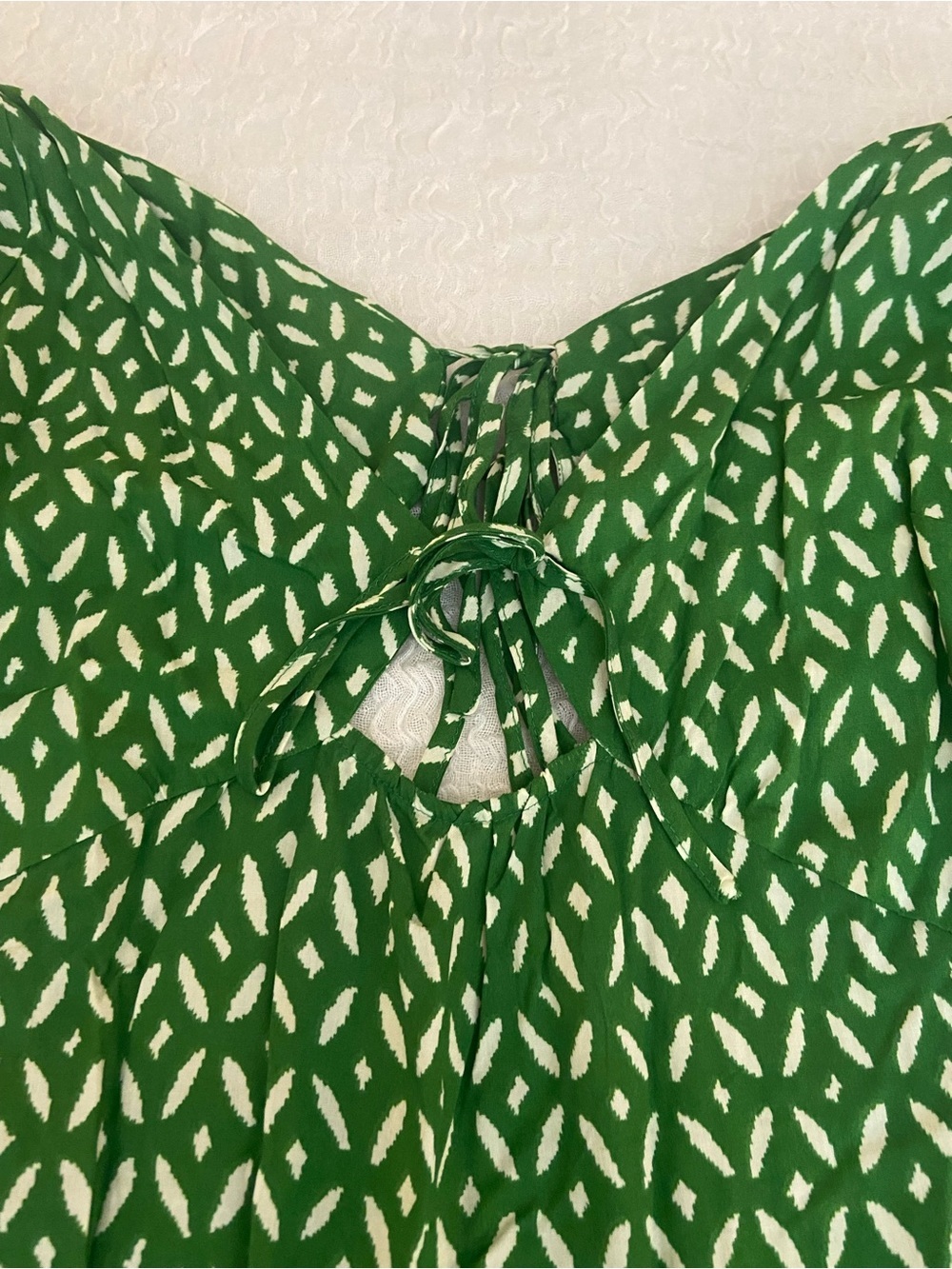NWT BOUTIQUE MILLIBON GREEN PRINTED MAXI DRESS SIZE LARGE - Picture 8 of 10